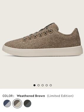 NWOB Allbirds Women's Cruiser Tweed Casual Sneakers - Weathered Brown